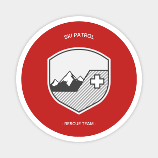 Ski Patrol Rescue Team Skiing Magnet